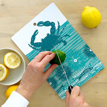 Load image into Gallery viewer, Sustainable Cutting Board | Crab (Teal Blue)