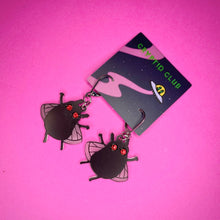 Load image into Gallery viewer, Cryptid Club Mothman Dangle Earrings