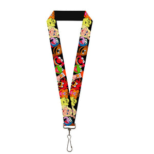 Lanyard - 1.0" - Muppets Faces Black by Buckle-Down