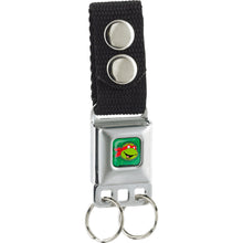 Load image into Gallery viewer, Keychain - Classic Teenage Mutant Ninja Turtles Raphael Face Turtle Shell Full Color Green