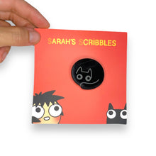 Load image into Gallery viewer, Sarah’s Scribbles Round Cat Hairclip