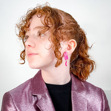 Load image into Gallery viewer, Kitten CLAW-K Officially Licensed Kit-Cat Klock® Earrings in Pink