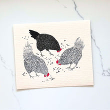 Load image into Gallery viewer, Happy Chickens Swedish Dishcloth