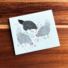 Load image into Gallery viewer, Happy Chickens Swedish Dishcloth