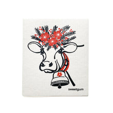 Load image into Gallery viewer, Happy Cow Swedish Dishcloth | Red/Black