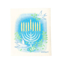 Load image into Gallery viewer, Happy Hanukkah Swedish Dishcloth