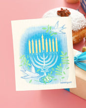 Load image into Gallery viewer, Happy Hanukkah Swedish Dishcloth