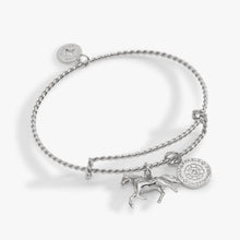 Load image into Gallery viewer, Horse Girl Rope Textured Charm Bangle