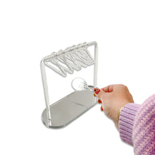 Load image into Gallery viewer, Hang in There! Adorable Dresser-Top Earring Organizer - Common Coat Hanger Style
