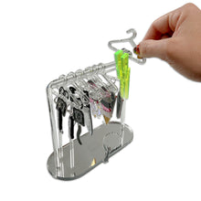 Load image into Gallery viewer, Hang in There! Adorable Dresser-Top Earring Organizer - Common Coat Hanger Style