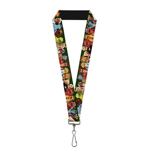 Lanyard - 1.0" - Muppets 20-Character Group Pose Greens by Buckle-Down