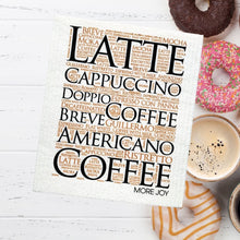 Load image into Gallery viewer, Latte Coffee Lovers Swedish Dishcloth