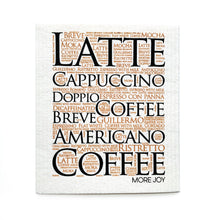 Load image into Gallery viewer, Latte Coffee Lovers Swedish Dishcloth