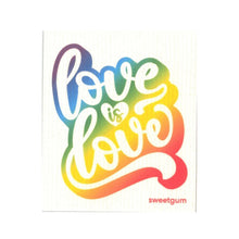 Load image into Gallery viewer, Love is Love | Pride Swedish Dishcloth (rainbow colors)