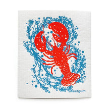 Load image into Gallery viewer, Lobster Swedish Dishcloth | Red and Blue