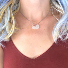 Load image into Gallery viewer, Cryptid Club Dog Ghost Necklace- GLOWS!