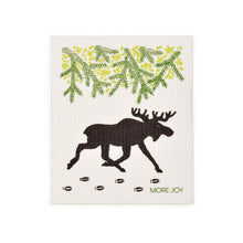 Load image into Gallery viewer, Moose Swedish Dishcloth |  Brown / Green