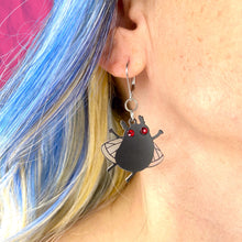 Load image into Gallery viewer, Cryptid Club Mothman Dangle Earrings