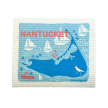 Load image into Gallery viewer, Nantucket Swedish Dishcloth | Blue | Sweetgum Home