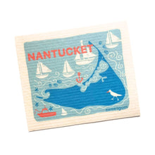 Load image into Gallery viewer, Nantucket Swedish Dishcloth | Blue | Sweetgum Home