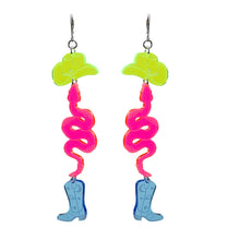 Load image into Gallery viewer, Neon Cowboy Earrings