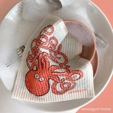 Load image into Gallery viewer, Octopus Swedish Dishcloth | Pink / Coral