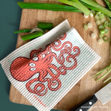 Load image into Gallery viewer, Octopus Swedish Dishcloth | Pink / Coral