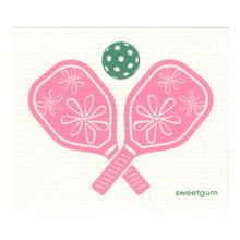 Load image into Gallery viewer, Pickleball Paddles | Pink &amp; Green Swedish dishcloth