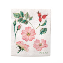 Load image into Gallery viewer, Pink Roses Swedish Dishcloth