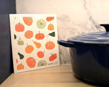 Load image into Gallery viewer, Pumpkins &amp; Gourds Swedish Dishcloth | Orange &amp; Green