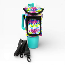Load image into Gallery viewer, Purple Tie Dye Wrap Around Drink Pocket Carrier