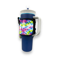 Load image into Gallery viewer, Purple Tie Dye Wrap Around Drink Pocket Carrier
