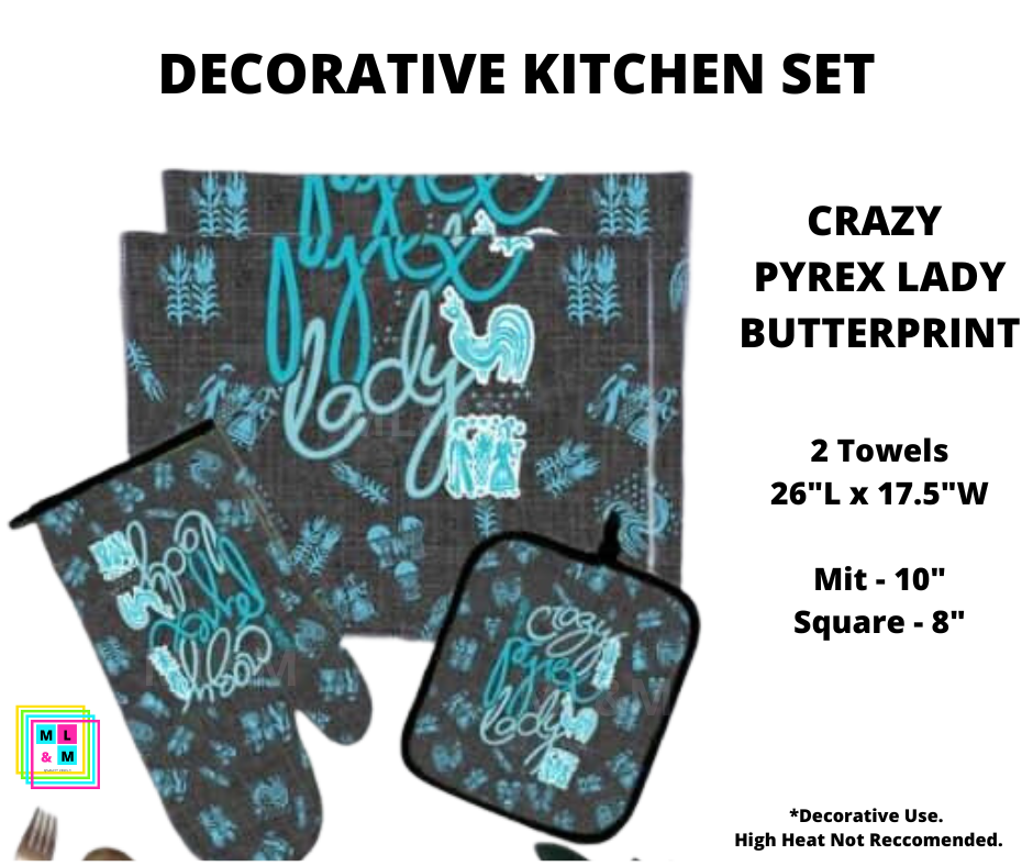 Pyrex Lady Butterprint - Decorative Kitchen Set