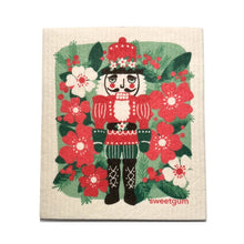 Load image into Gallery viewer, Red &amp; Green Nutcracker with Christmas Flowers