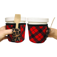 Load image into Gallery viewer, Red Plaid w/ Leopard Pint Size Ice Cream Handler™