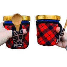 Load image into Gallery viewer, Red Plaid w/ Leopard Pint Size Ice Cream Handler™