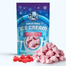 Load image into Gallery viewer, Freeze Dried Ice Cream That Does Not Melt (Bits) Red Raspberry
