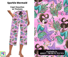 Load image into Gallery viewer, Sparkle Mermaid Capri Gauchos