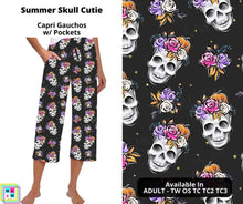 Load image into Gallery viewer, Summer Skull Cutie Capri Gauchos