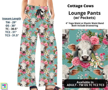 Load image into Gallery viewer, Cottage Cows Full Length Lounge Pants By ML&amp;M