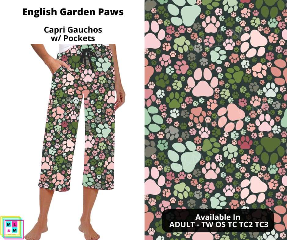 English Garden Paws Capri Gauchos by ML&M