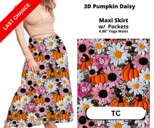 Load image into Gallery viewer, 3D Pumpkin Daisy Maxi Skirt