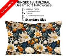 Load image into Gallery viewer, Ginger Blue Floral Dreamsoft Pillowcase