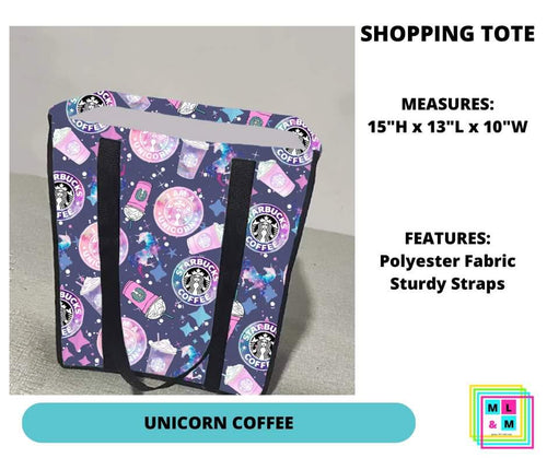 Unicorn Coffee Shopping Tote by ML&M