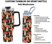 Load image into Gallery viewer, Felt Mushroom Custom Sport Bottle