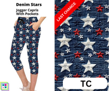 Load image into Gallery viewer, Denim Stars Jogger Capri