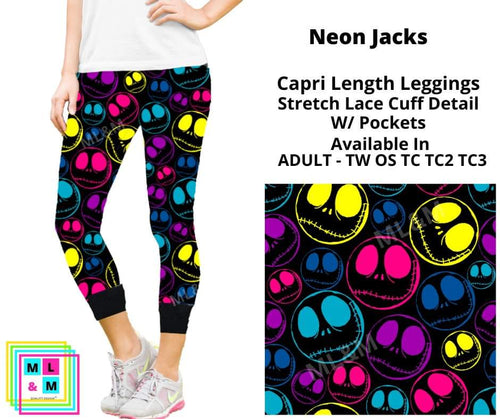 Neon Jacks Lace Cuff Capris w/ Pockets by ML&M