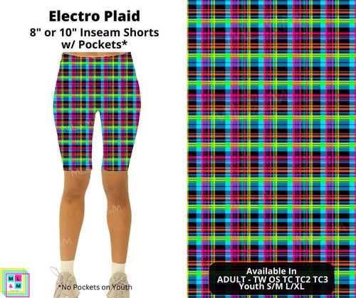 Electro Plaid Shorts by ML&M