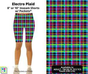 Electro Plaid Shorts by ML&M