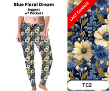 Load image into Gallery viewer, Blue Floral Dream Joggers